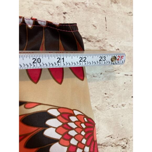 Worthington Skirt Womens 24W Satin Pink Floral Retro Zip Side Plus Size A Line - Picture 6 of 11